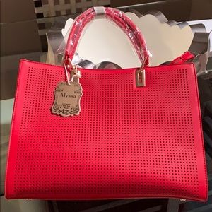 Alyssa Red Leather Handbag